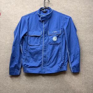 Volkswagen VW Mechanic Jacket Mens Medium 48 Blue Workwear Zip Uniform
